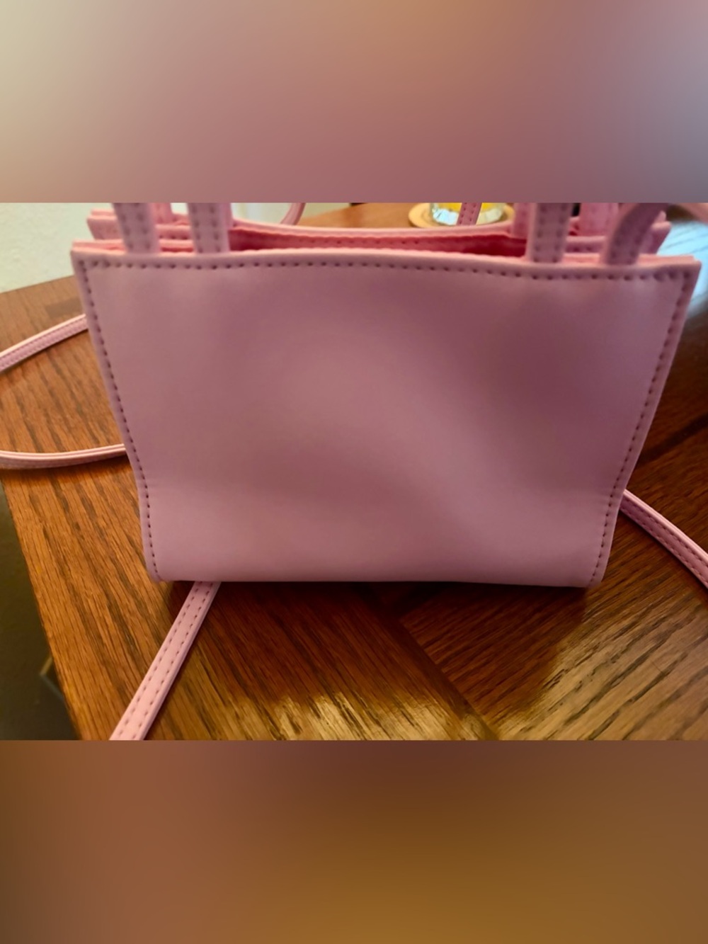 Telfar Bubblegum Pink Embossed Logo Crossbody Bag - Picture 5 of 8